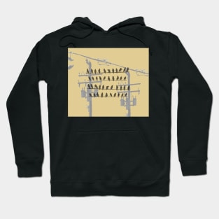 Birds On A Wire - Gold Hoodie
